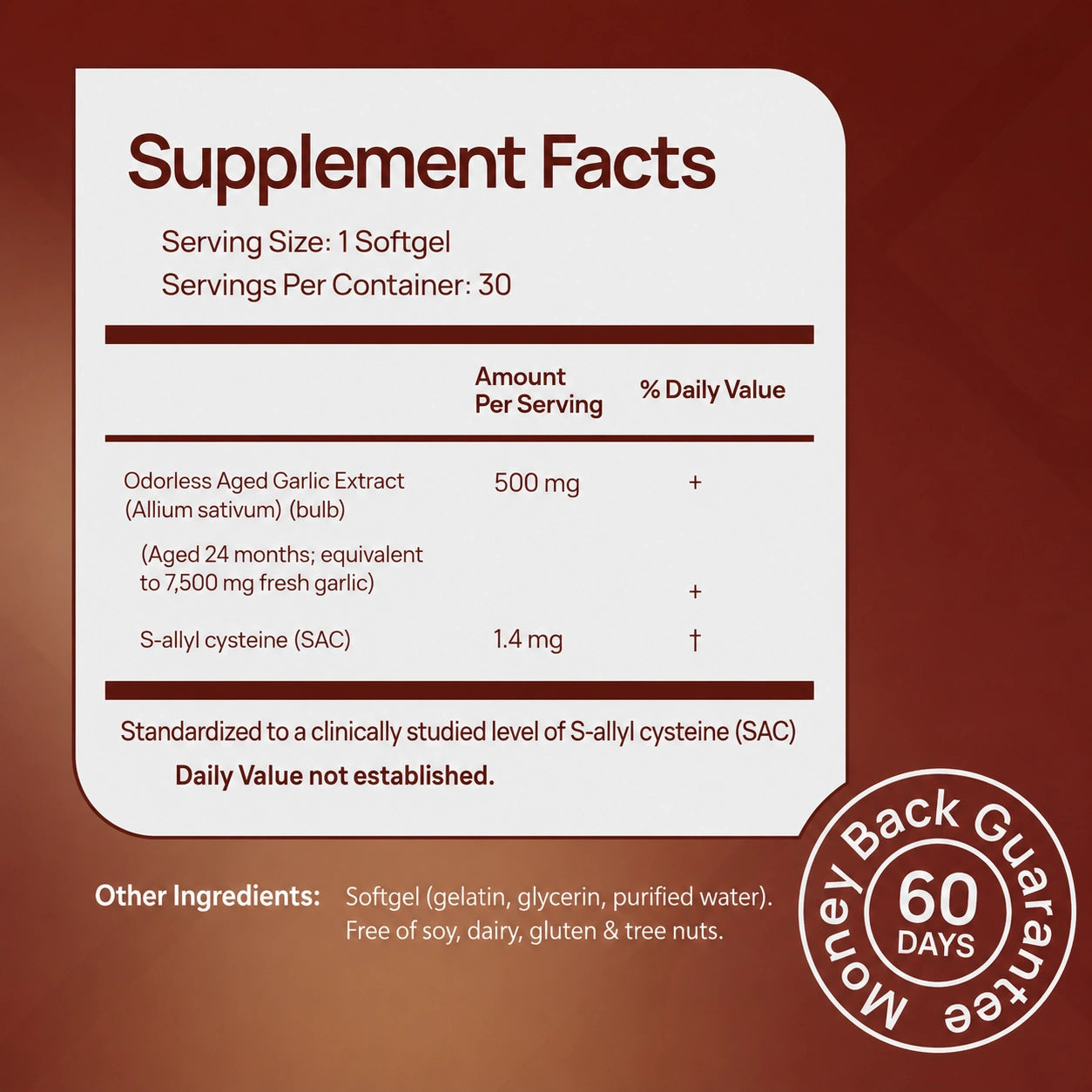 VitaFlow 24-Month Aged Garlic Extract — Supports Blood Flow & Performance