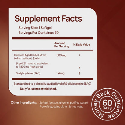 VitaFlow 24-Month Aged Garlic Extract — Supports Blood Flow & Performance