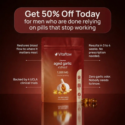 VitaFlow 24-Month Aged Garlic Extract — Supports Blood Flow & Male Vitality