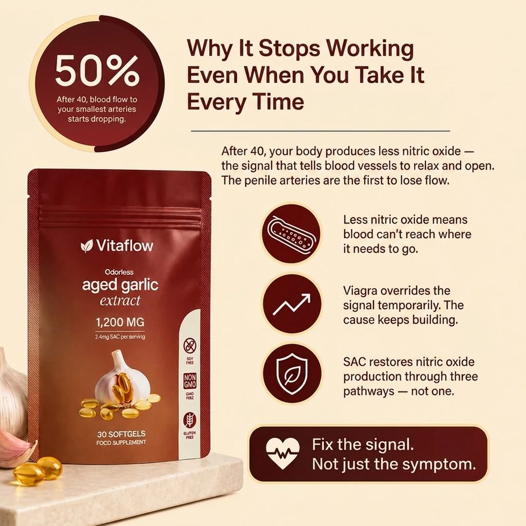 VitaFlow 24-Month Aged Garlic Extract — Supports Blood Flow & Male Vitality